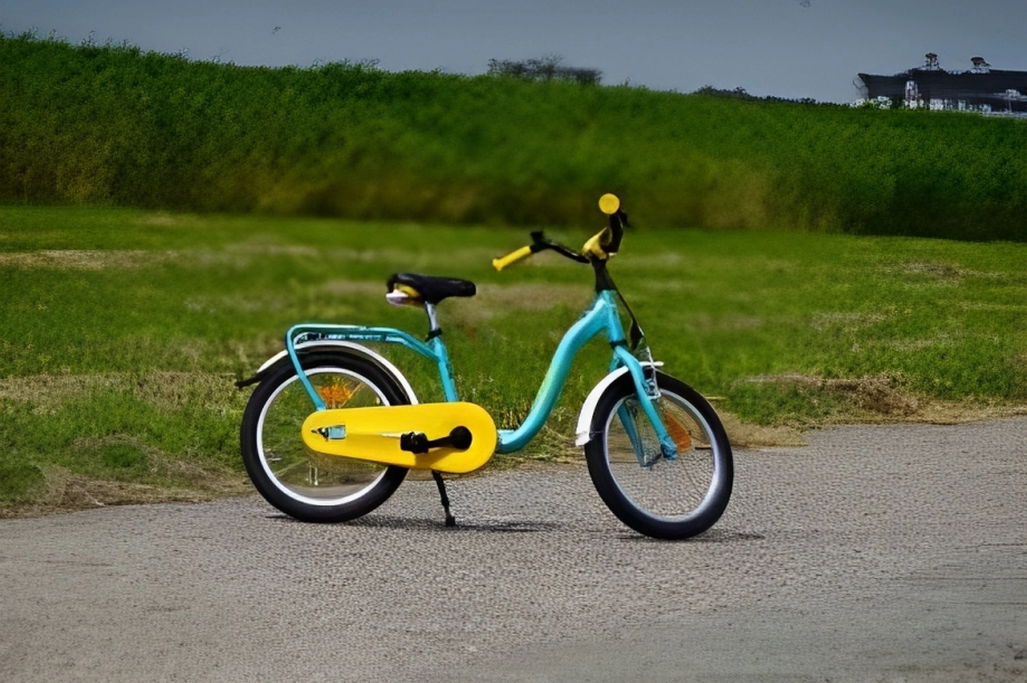 Kinderfahrrad am Wegesrand
