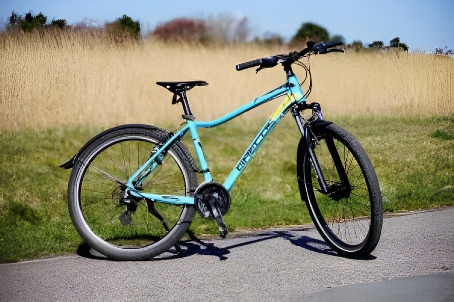 Jugendmountainbike am Wegesrand